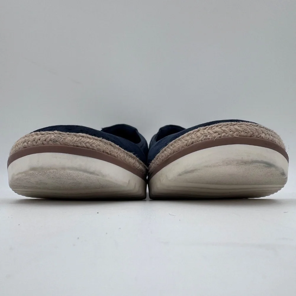 Clarks Collection Mira Tide Navy Blue Suede Espadrille‎ Loafers Flats Women 10M
